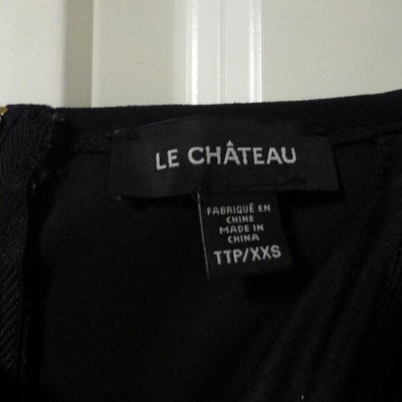 LE CHATEAU black lace up front spaghetti strap top - Picture 8 of 8